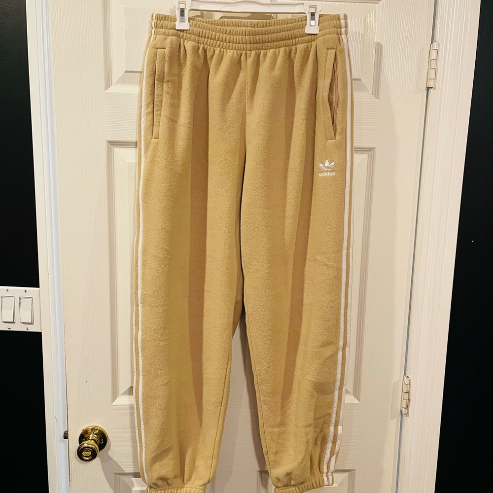 Adidas Tan Jogger Pants. Men’s Sz. LRG | Like-New Con’d